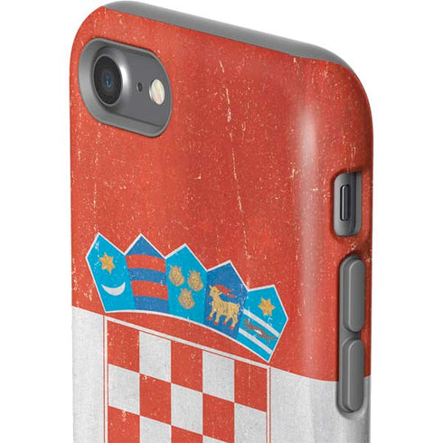 Croatia Flag Distressed iPhone SE (2nd & 3rd Gen) Pro Case